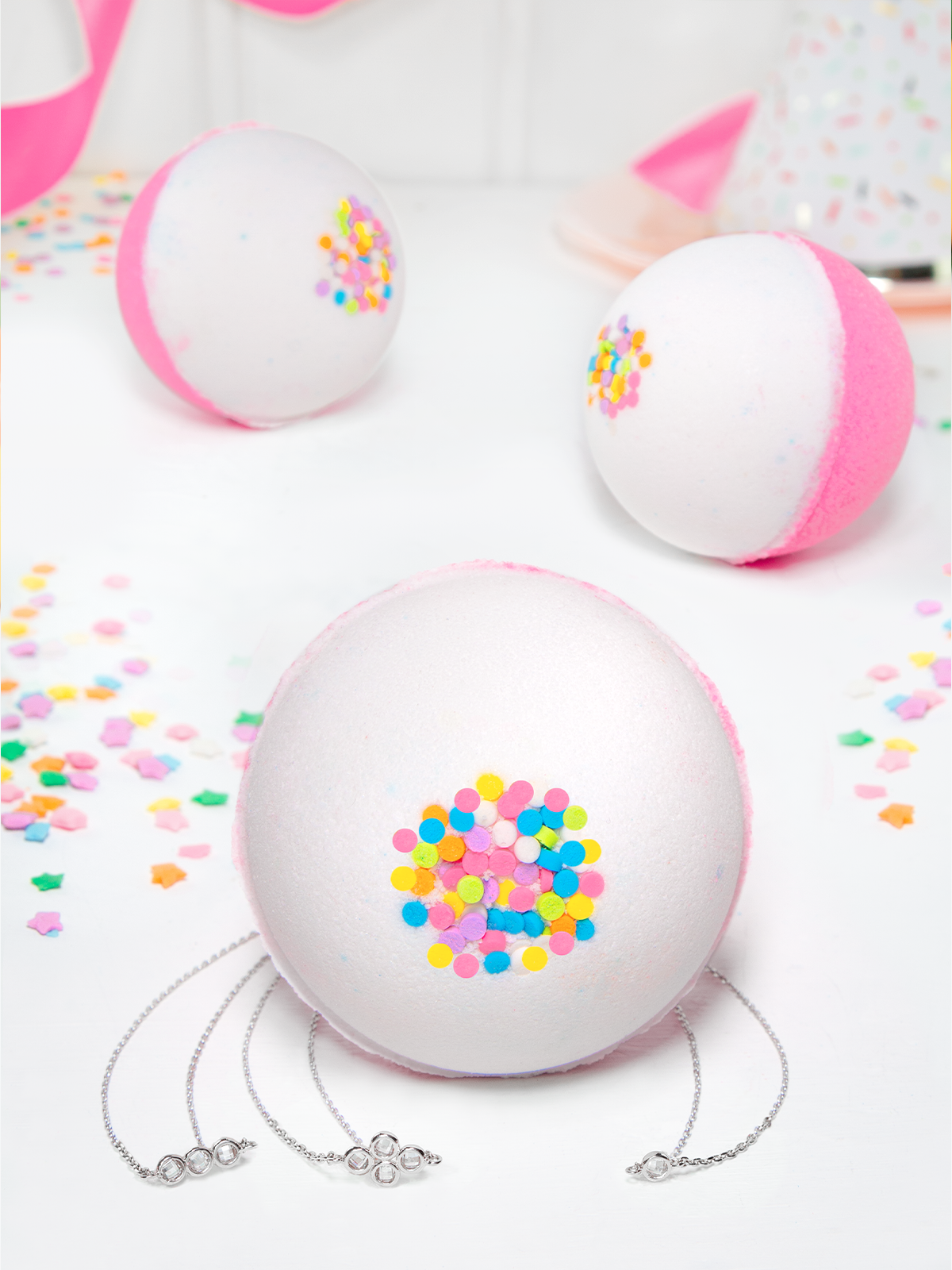Birthday Cake Bath Bomb - Necklace Collection
